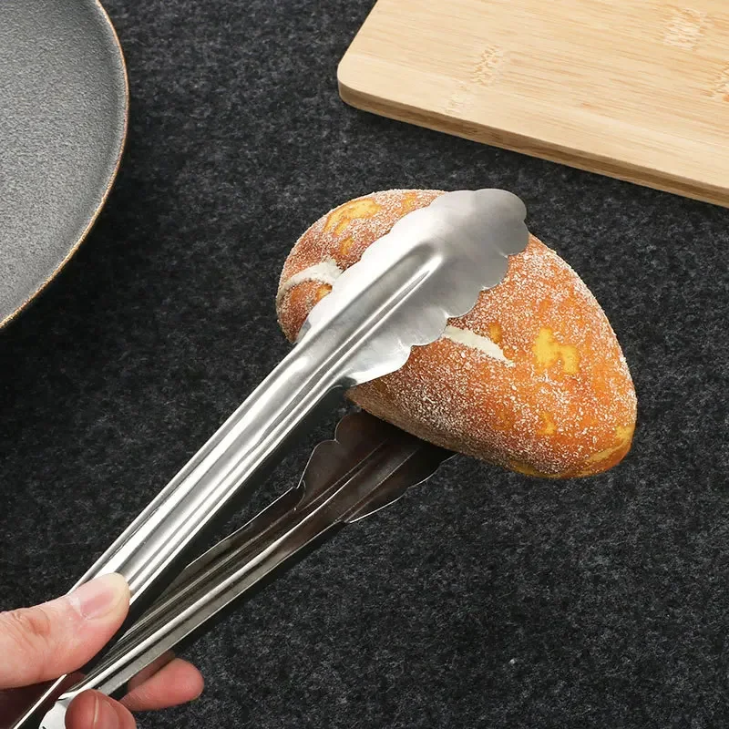 Stainless Steel Bread Clip Kitchen Food Tool Heat Bread Salad BBQ Cooking Serving Utensil Clip Clamp Meat Barbecue Tools Buffet