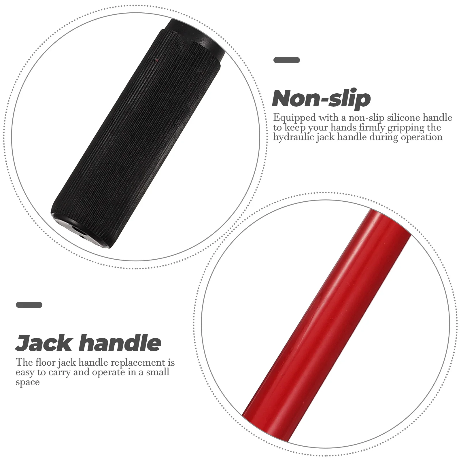 

Floor Handle Replacement for 2 Ton Horizontal Press Rod Non-Slip Hydraulic Jack Accessories Car Jack Pole Lever Sturdy