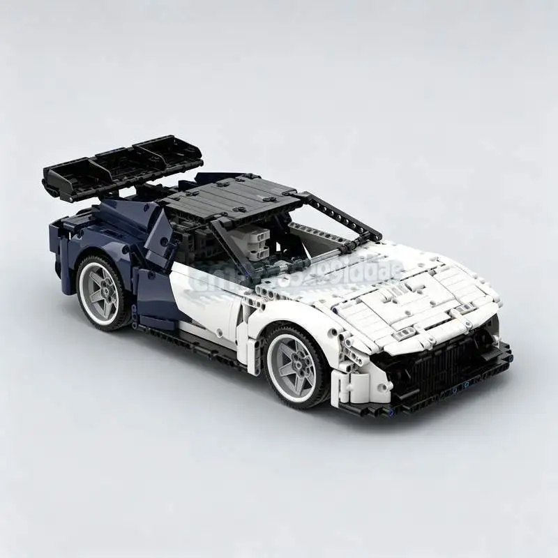 1234PCS Modify Sports Car MOC Vehicle Model Custom Puzzles DIY Building Blocks Creative Assembly Technology Toy Christmas Gift