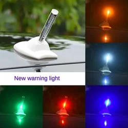 Car antenna top shark fin LED flash solar car collision light shark decoration universal roof SUV truck box exterior decoration