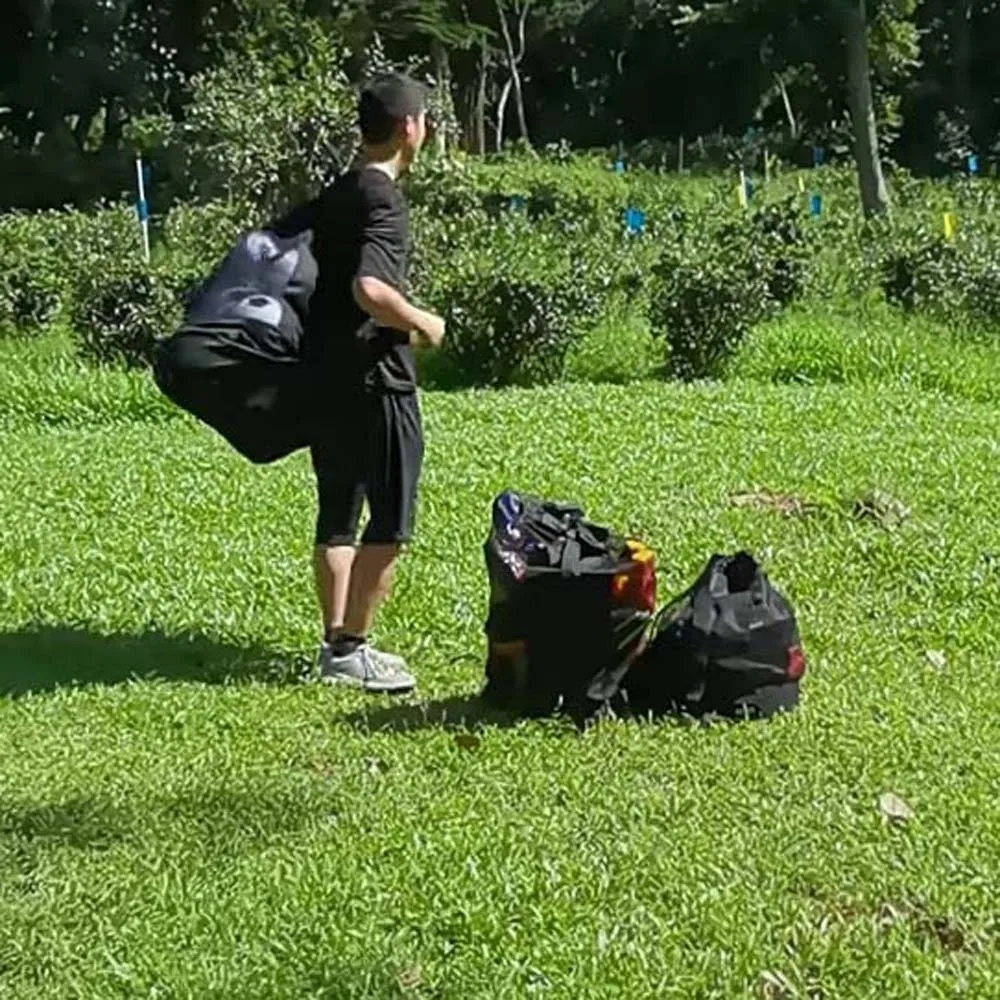 Saco de armazenamento de bolas de futebol durável grande capacidade bolas leves transportar bolsa de ombro lona prevenção de riscos