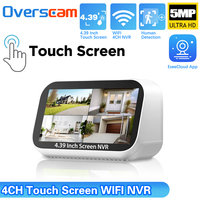 4CH WIFI NVR Video Recorder Audio EseeCloud CCTV System Network With 4.39 Inch Touch Screen P2P Video Surveillance Camera RTSP