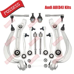 16 Pieces Front Axle Suspension Control Arm Ball Joint Stabilizer Link Tie Rod End Kits For Audi A8 D4 4H2 4H8 4HC 4HL 2009-2018