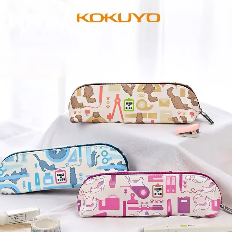 Japan Kokuyo Pencil Case Stationery Cat Special Edition Storage Pencil Bag Japanese Stationery School Supplies