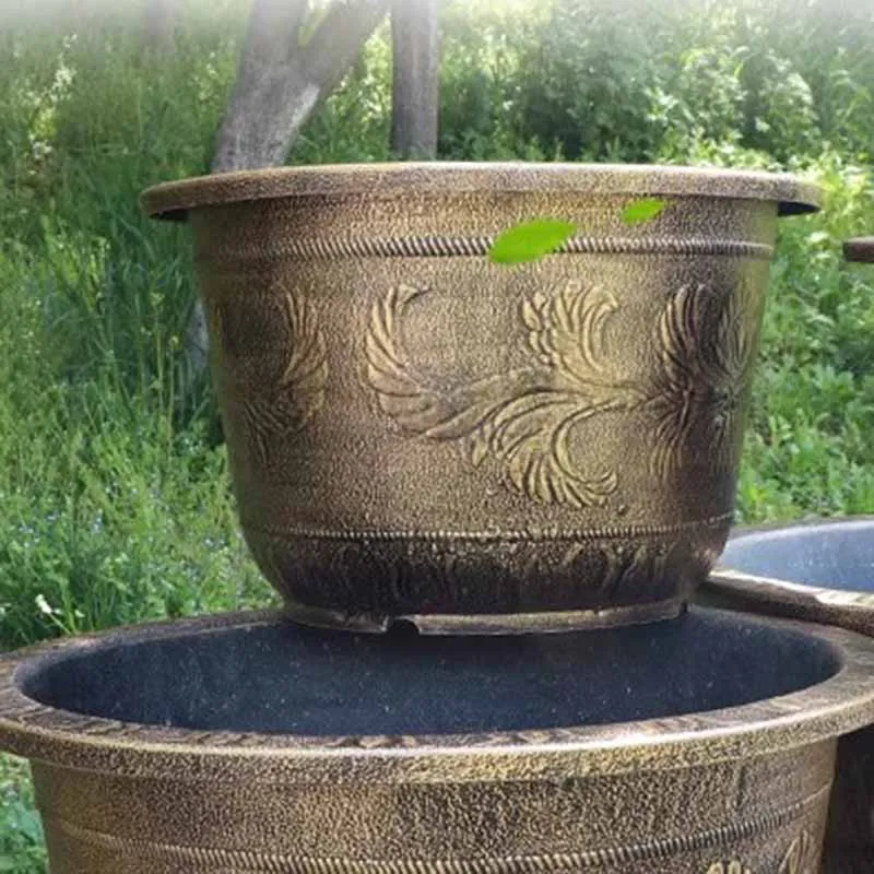 

Waterproof Nordic Garden Pots Resin Living Room Classical Bonsai Garden Pots Office Courtyard Haus Garten House Accessories