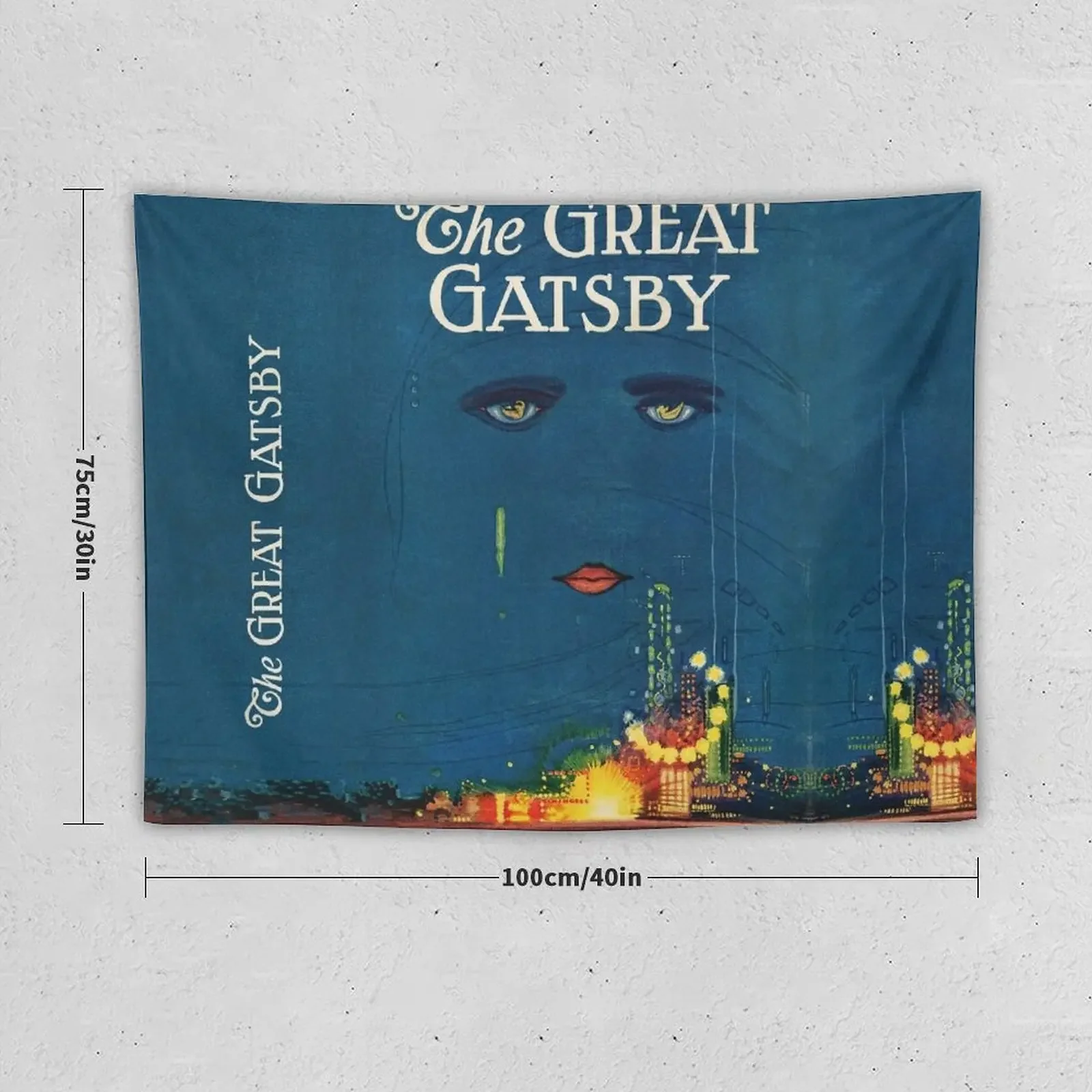 The Great Gatsby | Vintage Book Cover Tapestry Korean Room Decor Cute Room Decor Home Decorations Aesthetic Tapestry