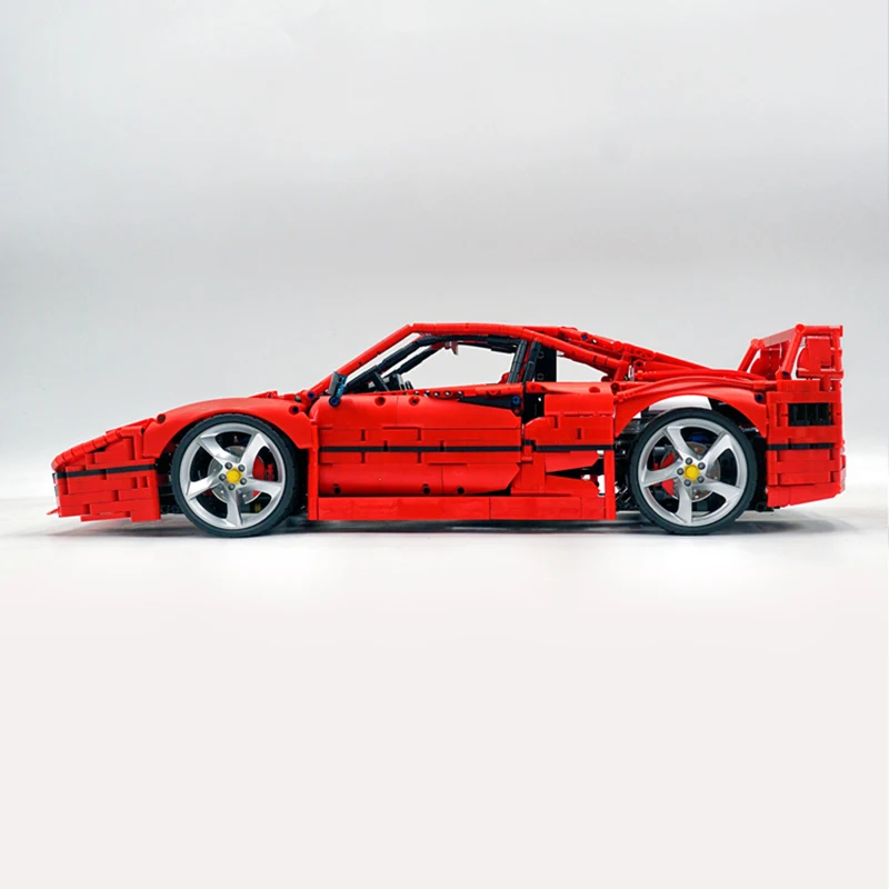 X001 Technical Red F40 Super Sports Car Compatible MOC-140629 Vehicles Building Blocks Bricks Puzzle Toy Christmas Gift For Kids