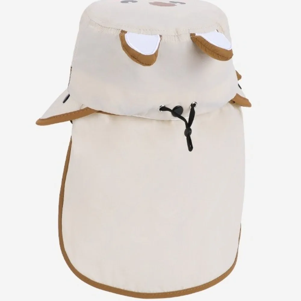 

Wide Brim Children's Sun Hat Detachable Shawl Large Eaves Sun Protection Hat Breathable UV Resistant Sunshade Hat Summer Outdoor