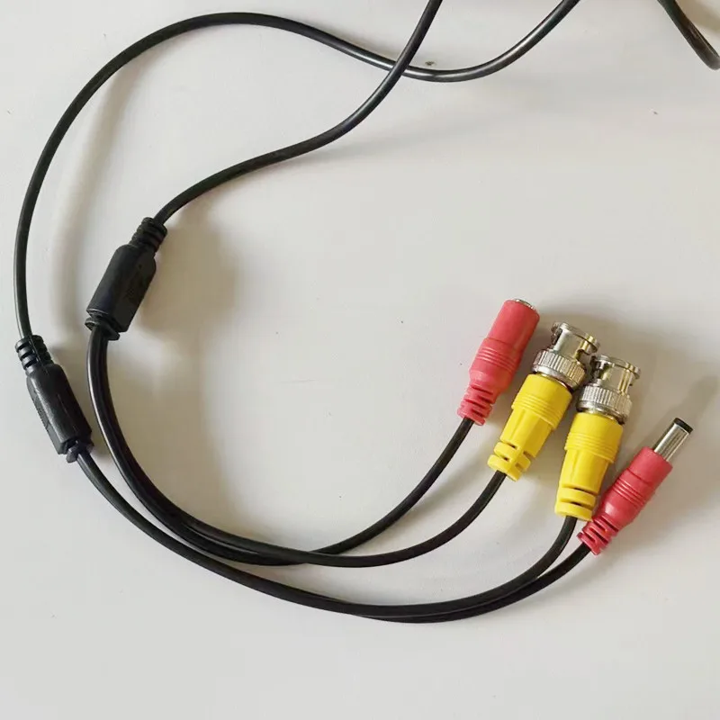 2 IN 1 DC + BNC Connectors BNC Cable 5M/10M/20M/30M coaxial Video Power AHD Cameras Cable for DVR System