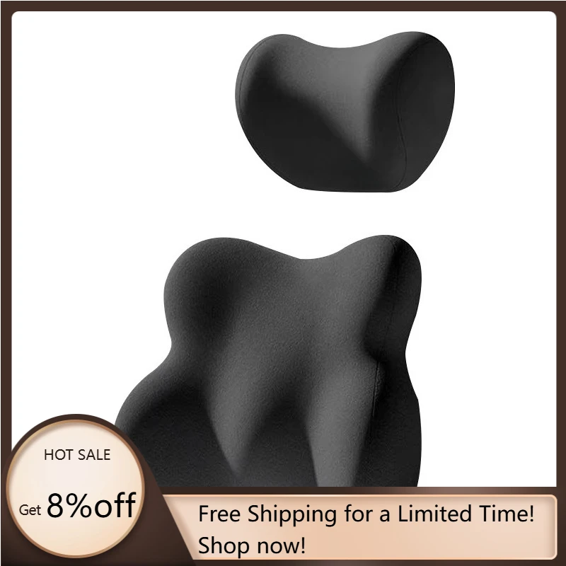 

Ergonomic Car Lumbar Support Neck Waist Cushion Set Memory Cotton Sports Ventilation Four Seasons Driving Seat Auto Accessories