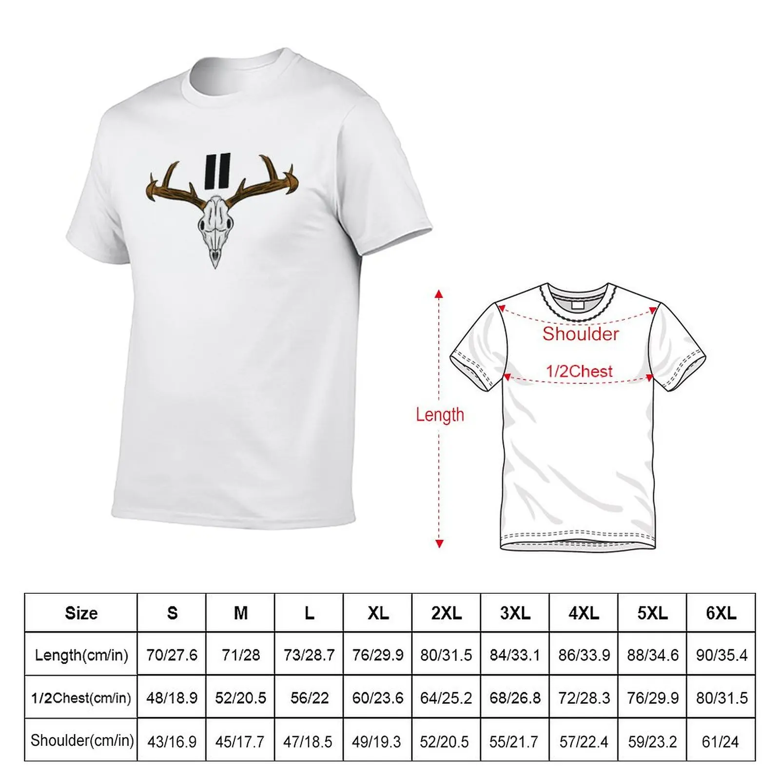 Alan Wake 2 Stag T-Shirt Vintage Print Crew Neck Tee