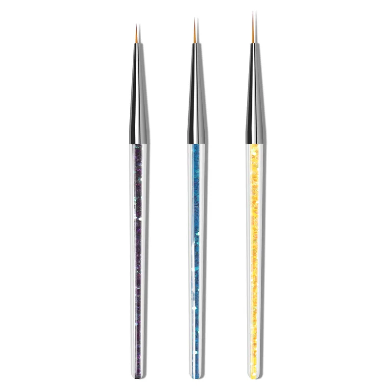Zestaw Cekinowy długopis do rysowania paznokci Kolorowy długopis do malowania paznokci 3D Porady Akrylowe pędzle żelowe UV Narzędzia do manicure