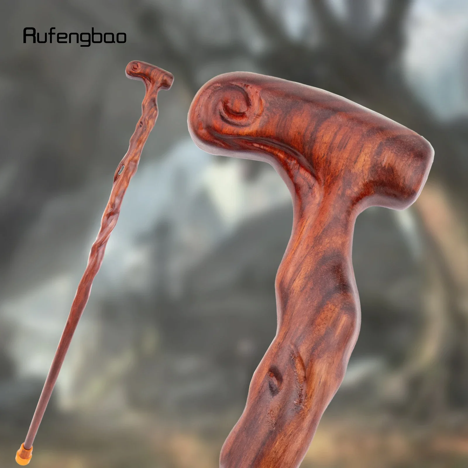 Red Tree Vine Wooden Single Joint Fashion Walking Stick Decorative Cospaly Cane Halloween Mace Crutch Wand Crosier 93cm