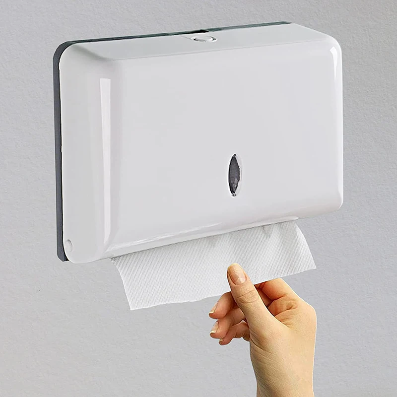 Hand Paper Towel Dispenser Wall Mounted Multifold Tissue Dispenser Single Fold Hand Towel Dispenser for Hotel Bathroom Kitchen