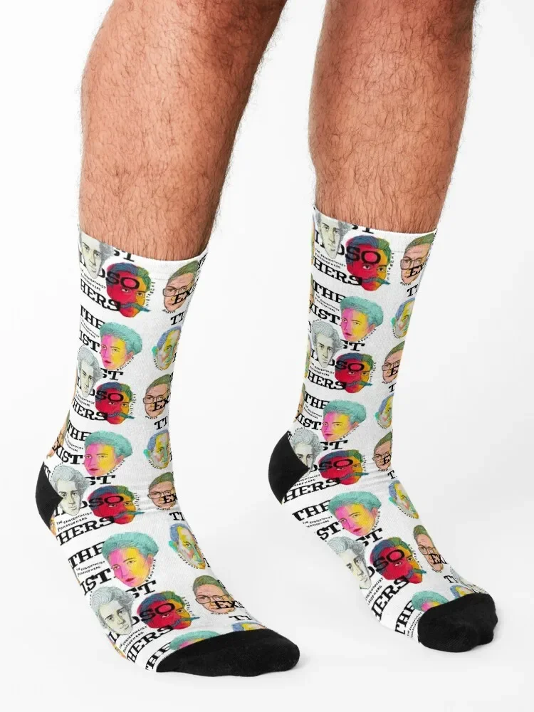 The Existentialist postreers 1 Socks professional running christmass gift calze da uomo calze da donna