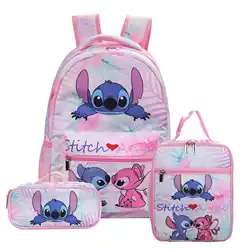 Lilo e Stitch Mochilas para Mulheres, Bolsas escolares fofas para estudantes, meninas adolescentes, bolsos, Kawaii, Mochila Laptop