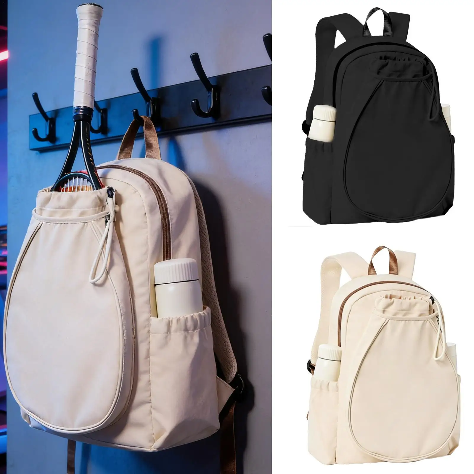 pickleball-bag-holds-2-rackets-training-bag-with-shoe-compartment-and-waterproof-pocket-gym-backpack-for-training-fitness