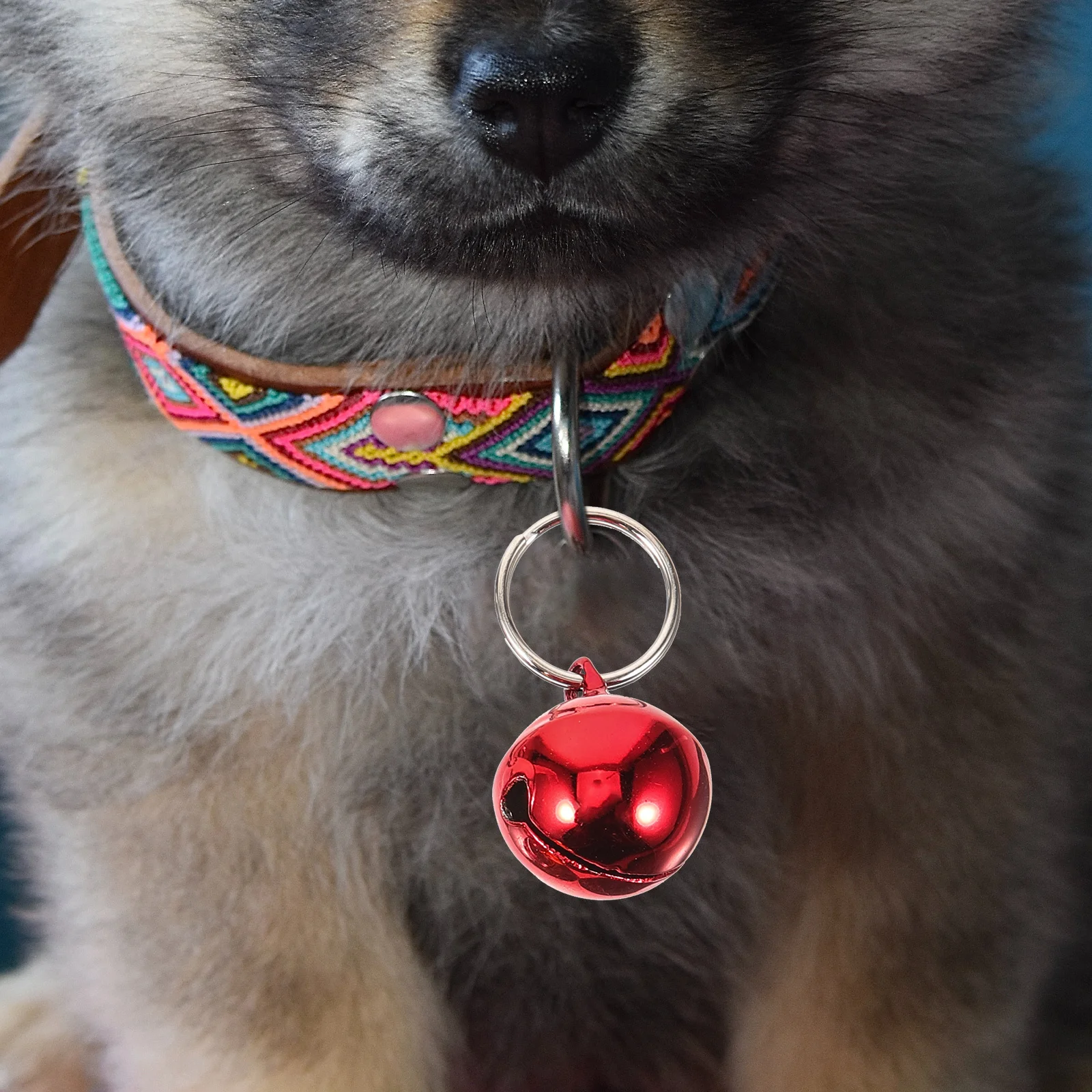 Collar para perro y gato, dijes colgantes de acero inoxidable, accesorios para mascotas, campanas pequeñas decorativas para cachorro, Collar para gato, manualidades Diy, 6 uds.