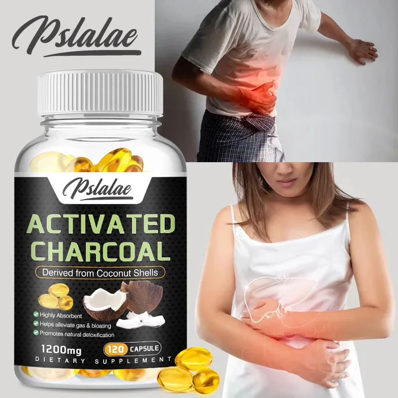 

Activated Charcoal Supplement - Helps Relieve Gas and Bloating and Promotes Natural Detoxification Derived From Coconut Shells