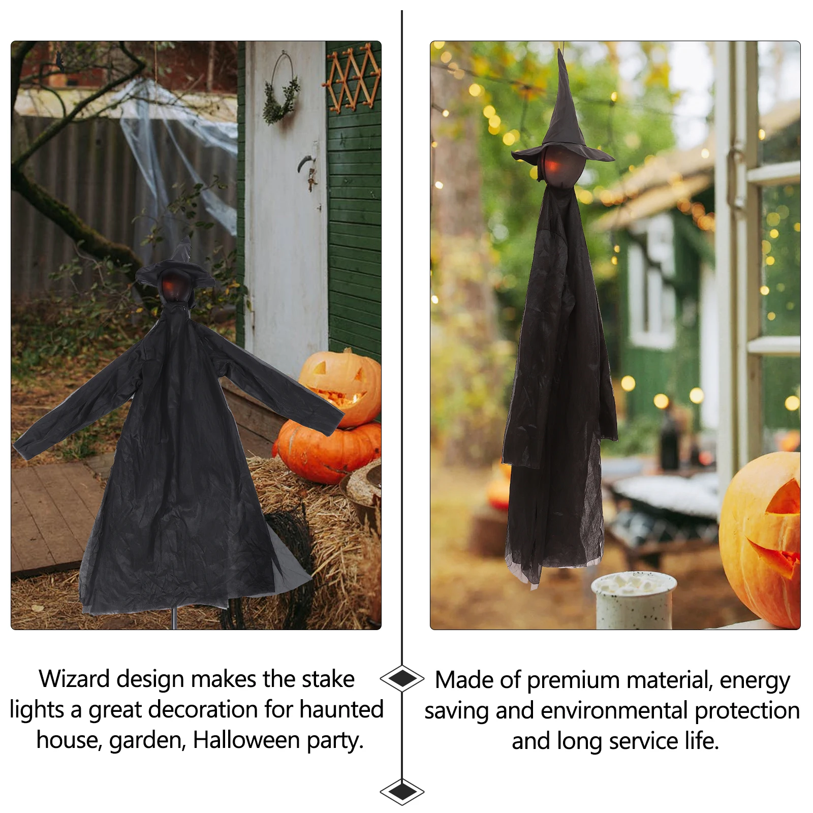 1 مجموعة هالوين محاكاة معالج حصة ضوء في الهواء الطلق حديقة الديكور منزل مسكون حفلة مخيف مصباح للزينة ساحة الأرض #6