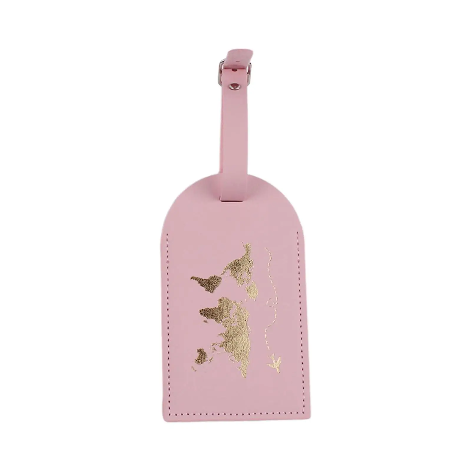 

Portable Leather Luggage Tag Label ID Card Holder Boarding Tag Pendant