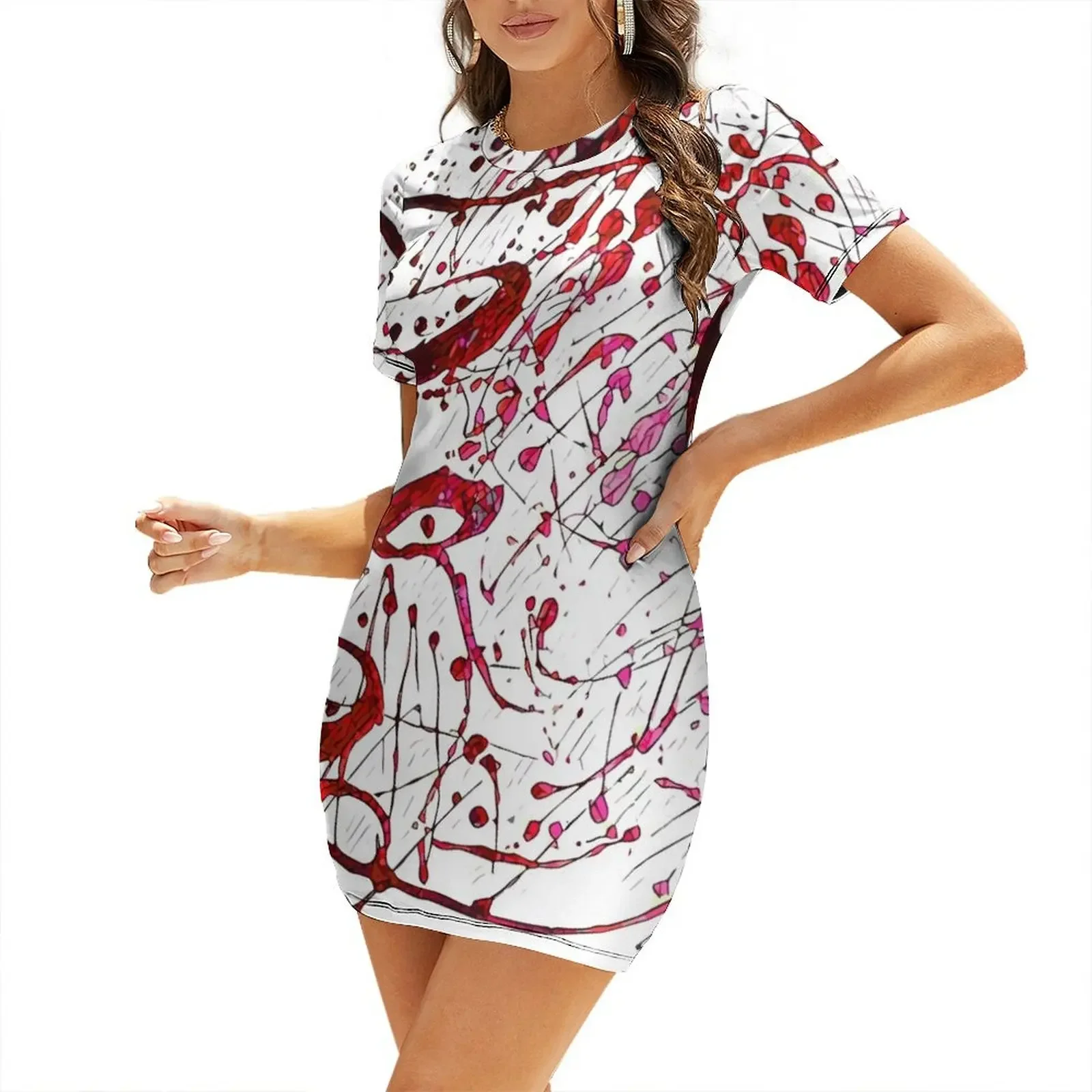 

Summertime Short-Sleeved Dress Women's clothing sensual sexy dress for women ceremony dresses