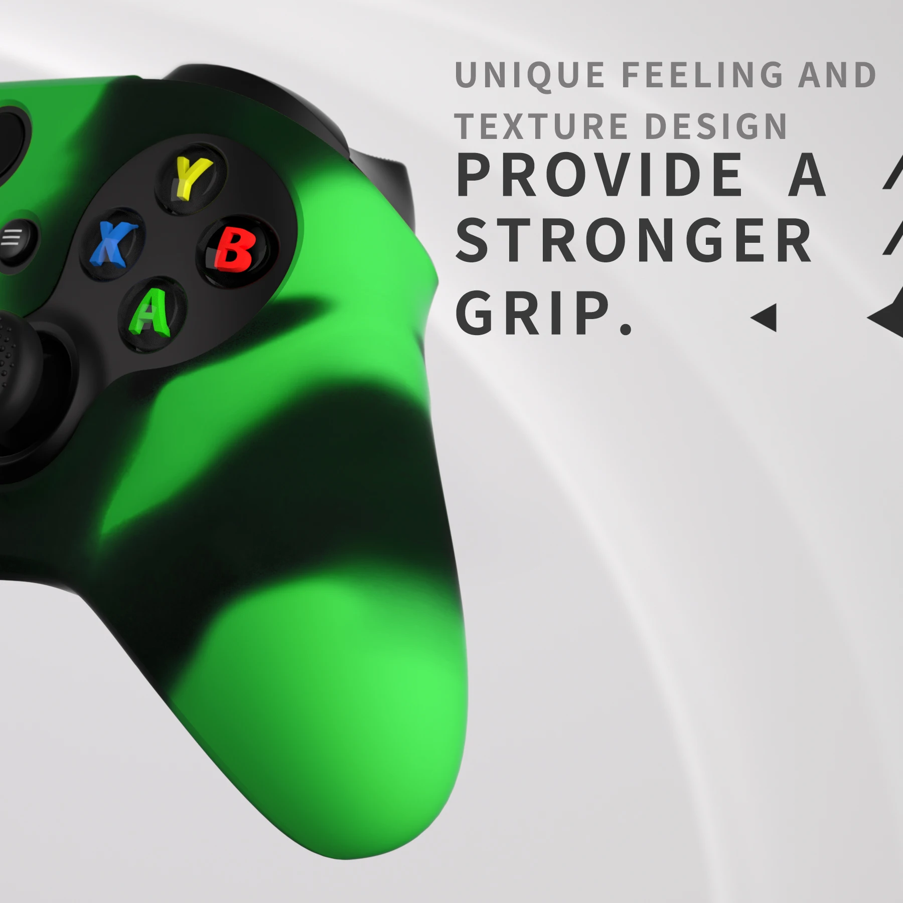 PlayVital-funda de silicona antideslizante para mando inalámbrico, cubierta suave de camuflaje para Xbox Core, con tapas negras de agarre para el pulgar