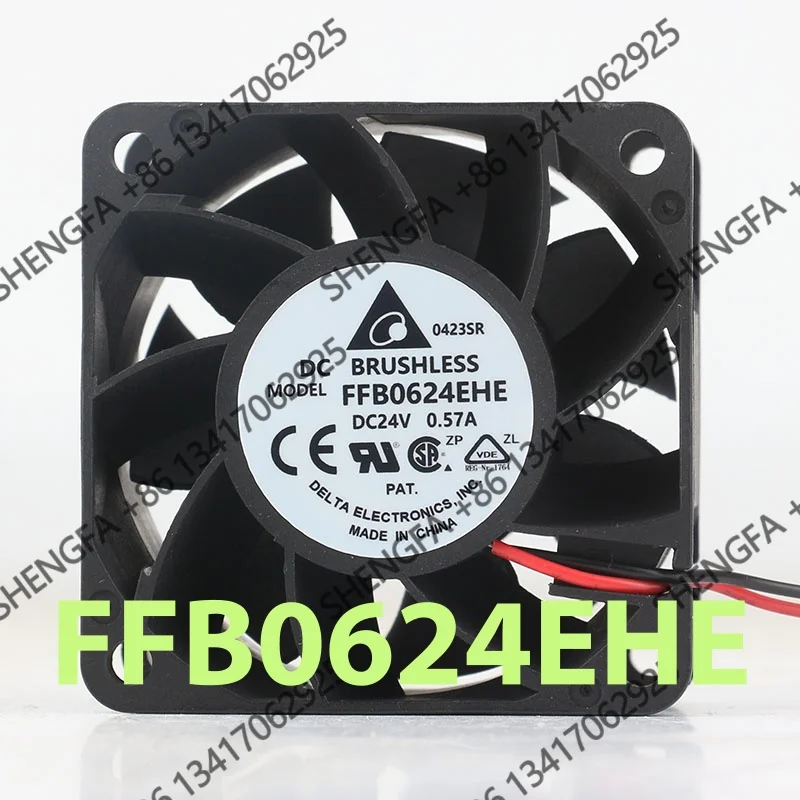 cooling fan two wire FFB0624EHE Original Delta 5V 12V 48V DC 24V 0.57A AC EC 6038 60X60X38MM 6CM speed alarm Double ball bearing