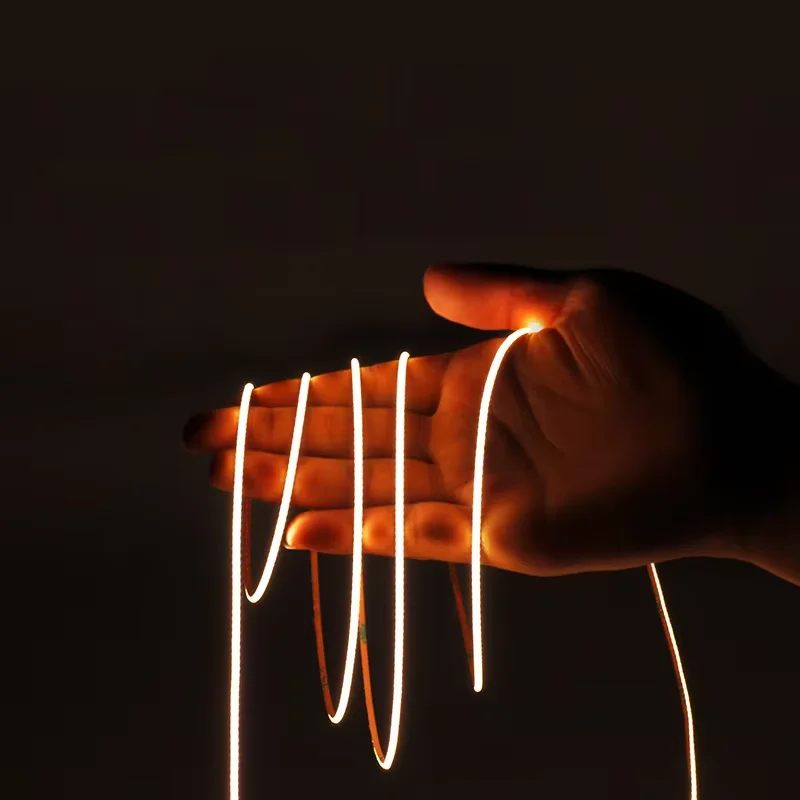 

16.4ft 5m 2mm Ultra Thin COB LED Strip Light 480LEDs/M Orange 1800k Yellow 2200k 3000k 4000k 6000k Flexible Linear Tape Light