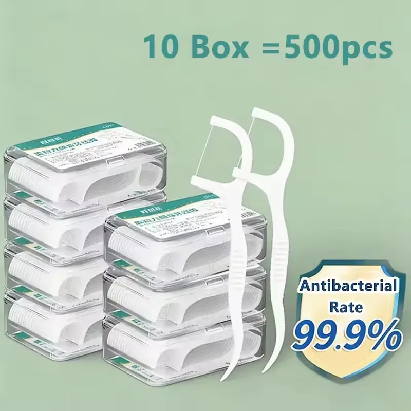 1/3/6/20 Box Portable Disposable Dental Floss Plastic Toothpick High-tension Dental Floss Stick Dental Floss Box ﻿Oral Care
