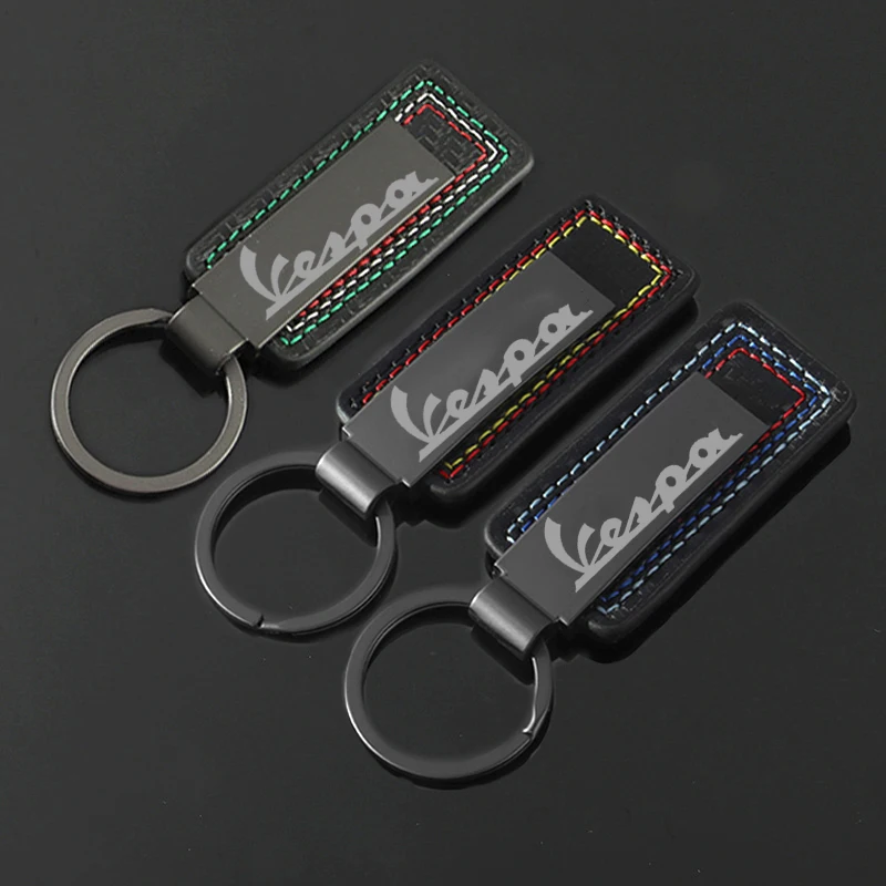 พวงกุญแจรถพวงกุญแจสําหรับ PIAGGIO Vespa GTS GTV LX 60 125 250 300 Primavera Sprint โลโก้ Key CHAIN BUCKLE จี้ของขวัญอุปกรณ์เสริม