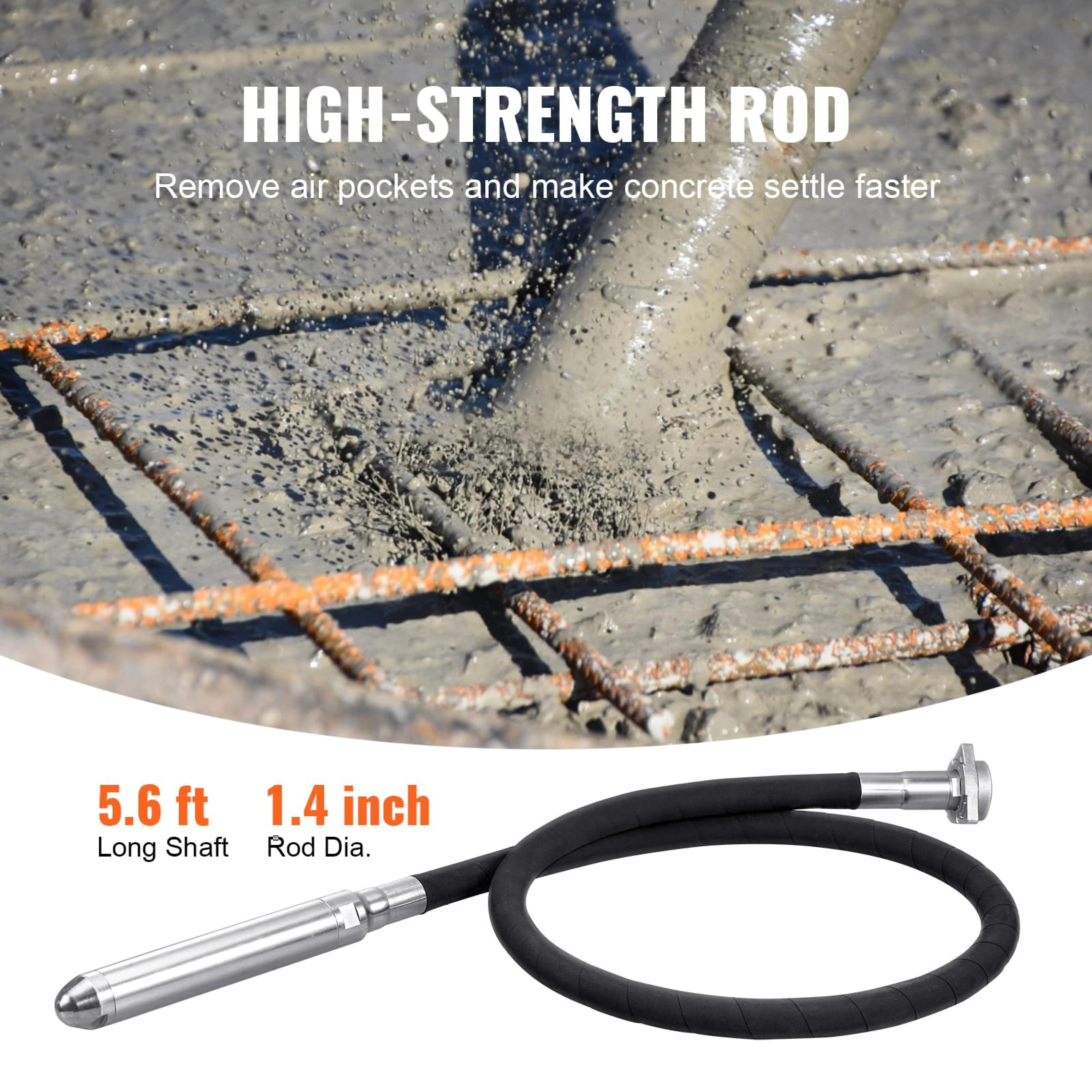 Hot Sale High Vibrating Handheld Portable Brushless Lithium Cordless Cement Concrete Vibrator