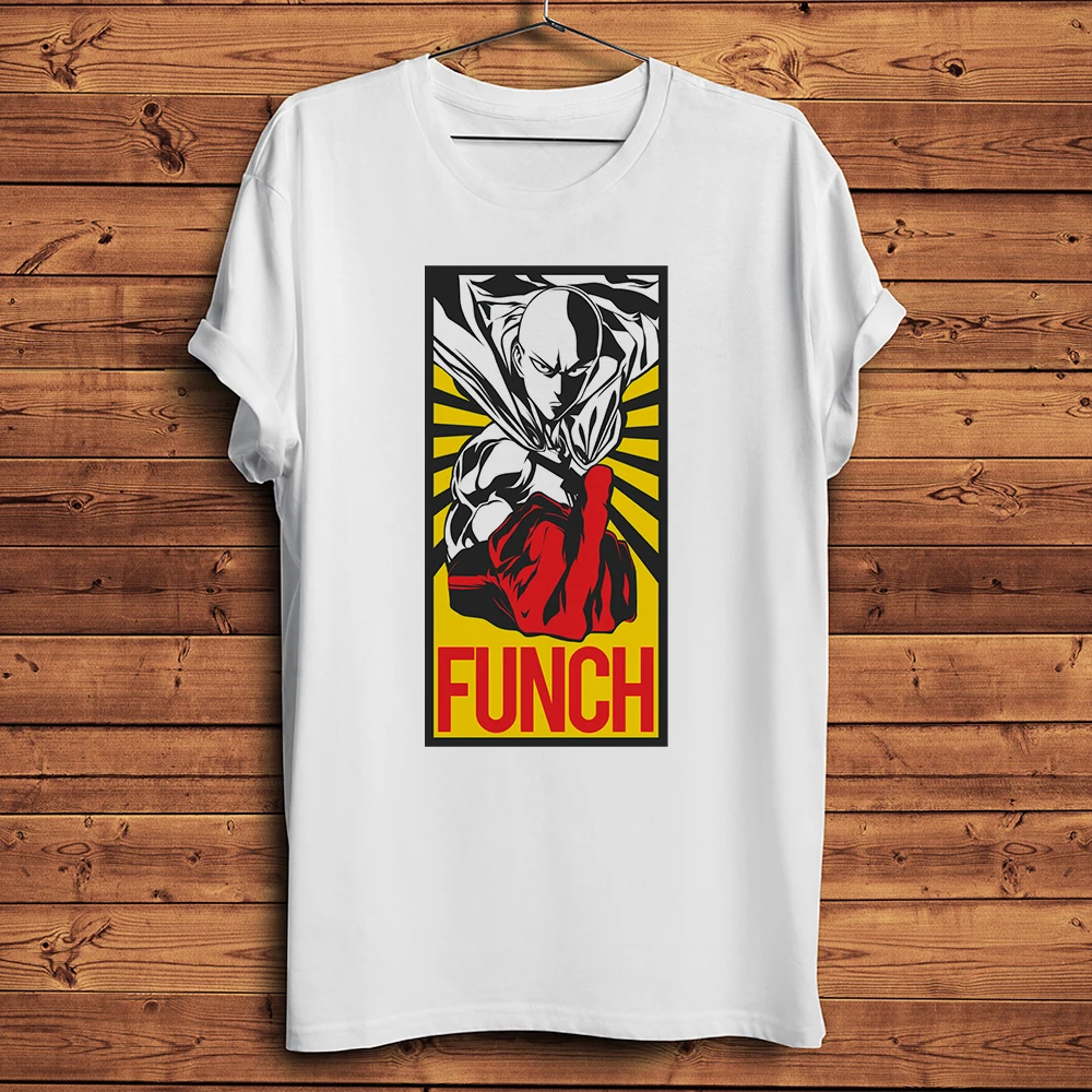 Saitama one Punch hero funny anime t-shirt summer short sleeve t shirt men white hipster casual tshirt unisex streetwear