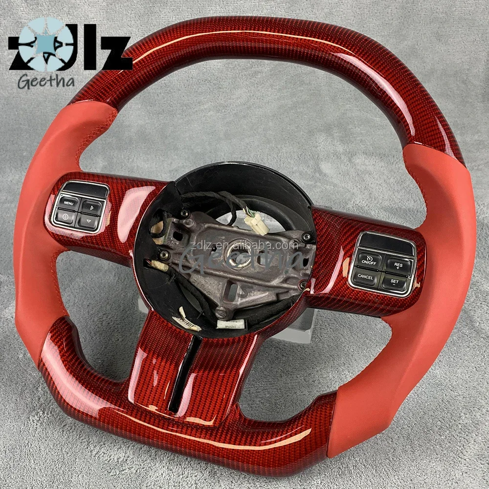 

Red Carbon Fiber Steering Wheel for JEEP Wrangler JK JL TJ KJ 2010-2015 2016 2017 Car Steering Wheel CustomizableBody kitbumper