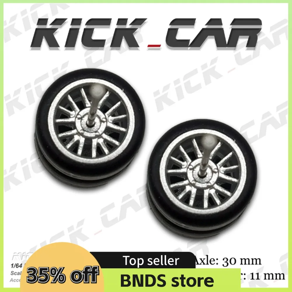 1/64 Model Car Wheels with Rubber Tyres 1Set For Hotwheels Modified Parts Sports Vehicle Toy Cars Tomica MiniGT