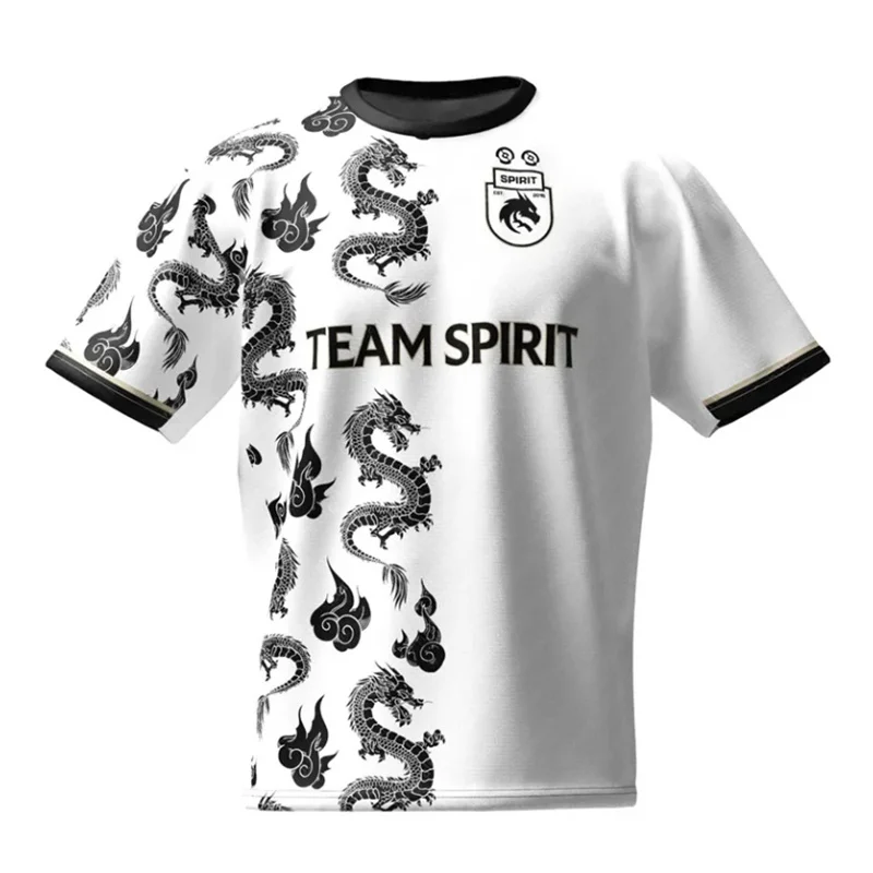 

2024 New Men's Team Spirit T-shirt Game Uniform Competition UniformTeam Member T-shirt Fashion Trend Short sleeved Clothing