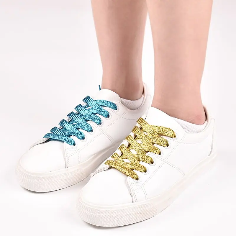 25 colori oro lucido e argento lacci colorati luminosi 60-180 cm Sneaker scarpe sportive lacci lacci lacci lacci per scarpe stringhe