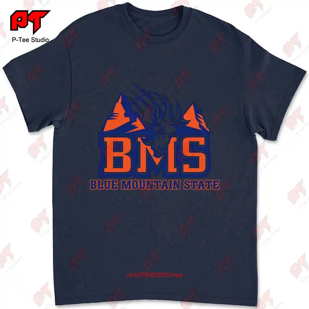 Blue Mountain State Bms Goats Logo Sitcom White Thad Castle Alex Moran T-shirt 4LFQ