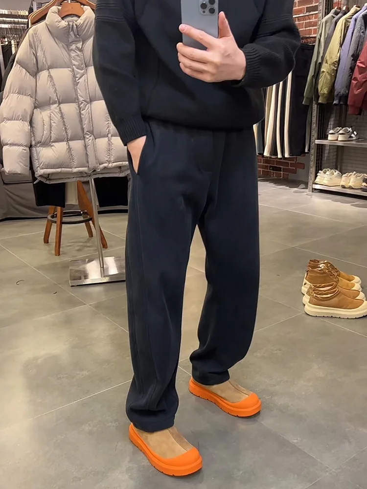 

Bla American Sle Curved Blade Sweatpants Men's Autumn Winter Fce Straight Loose Leg Lengthening Casual Trousers