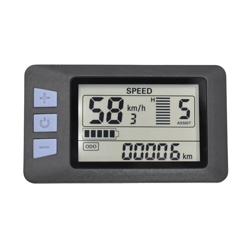 

A57T P3H LCD Display Meter Dashboard 24V 36V 48V 60V Electric Bike Meter Display Panel for Electric Scooter(5PIN)