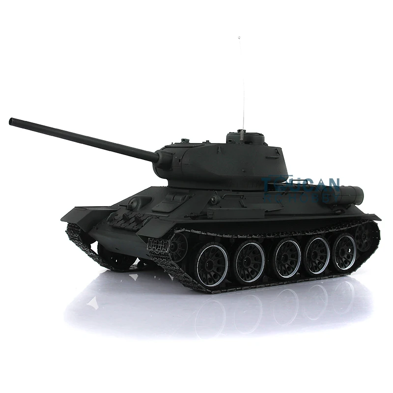 Heng Long-緑1/16プラスチック製のソビエット,7.0 rtr,T34-85 3909,360 °,鋳鉄,お茶,禁煙機能,おもちゃ,th17781