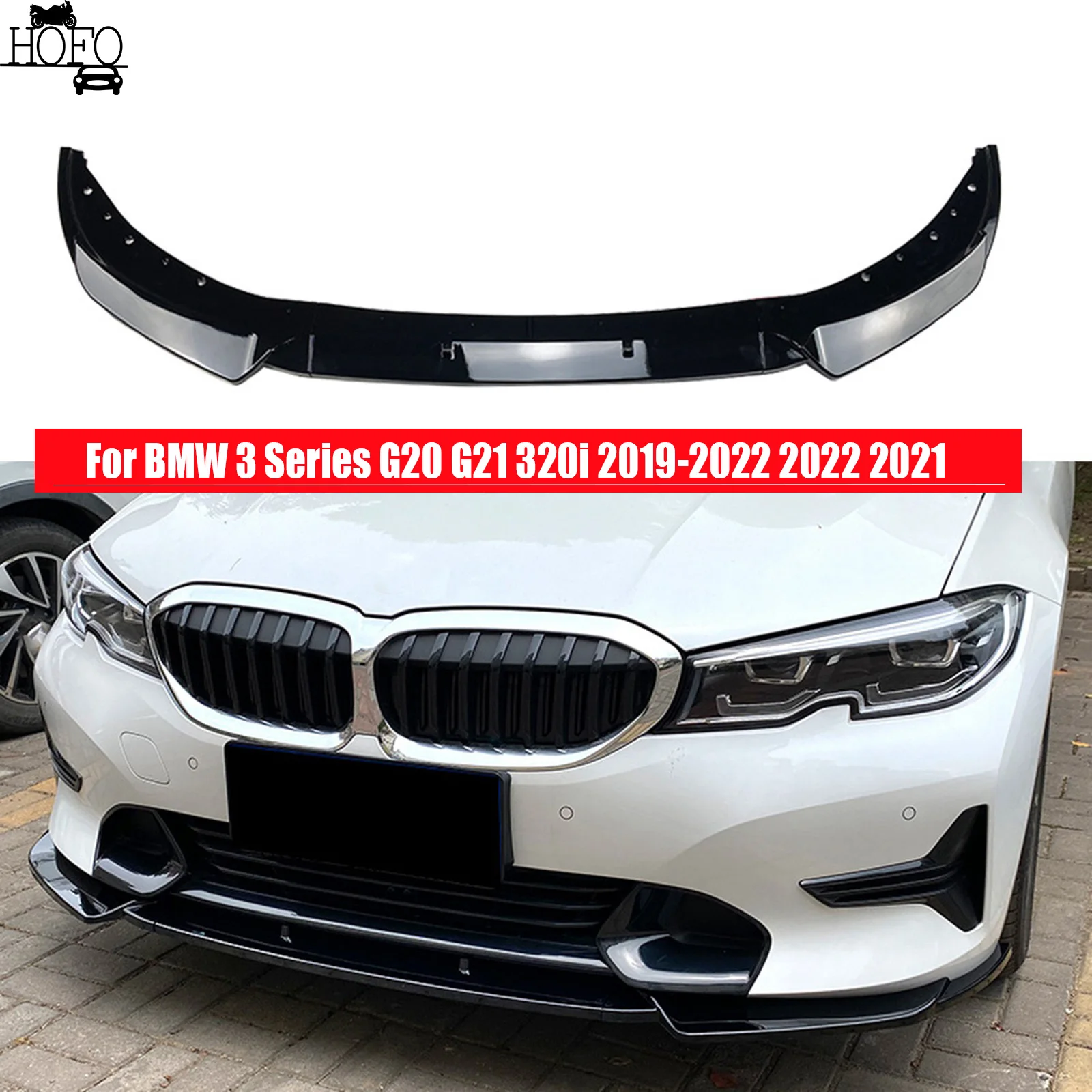 

Car Front Bumper Spoiler Lip Splitter Body Kits Tuning Accessories For BMW 3 Series G20 G21 320i 325i 2019-2022