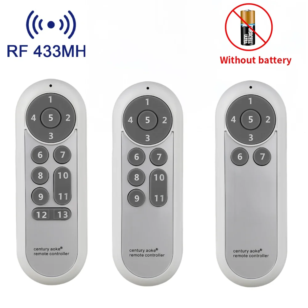 1000m 433MHz RF Remote Control 13 11 8 7 6 Keys Wireless Controller Transmitter Learning Code 1527 For Gadget Gate Garage Door