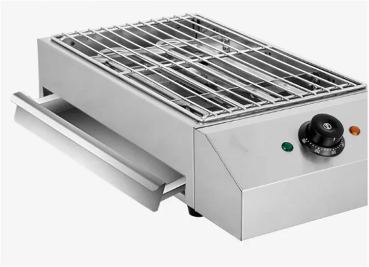 Máquina comercial elétrica profissional de alta qualidade para fazer produtos de carne, grelhas de churrasco em aço inoxidável
