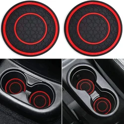 2-piece Anti Slip Mat, Car Coaster, Durable Car Cup Holder, Coaster, Universal, Dust-proof Protection for Car Interior