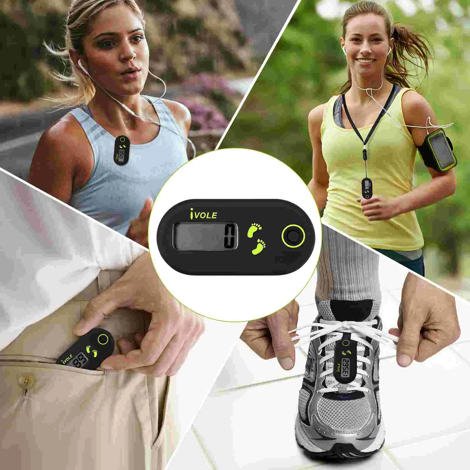 Mini Step Counter Running Walking Pedometer 3D Digital Pedometer Mini Portable Exercise Step Counter