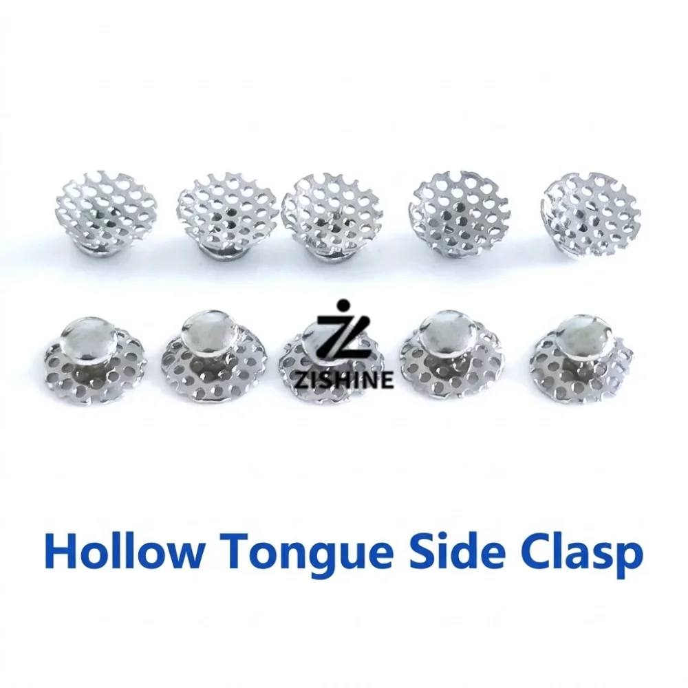 10Pcs Dental Orthodontic Lingual Buttons Mesh Base Ceramic Wing Bondable Tongue Cleats Bite Turbo Dentistry Bracket Materials