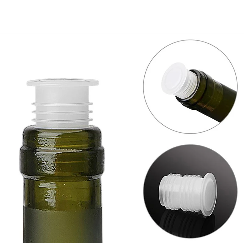Tapón interior para botella de vino, tapón de plástico transparente para guardar botellas, Barware, cubierta antipolvo para el hogar, 10 piezas