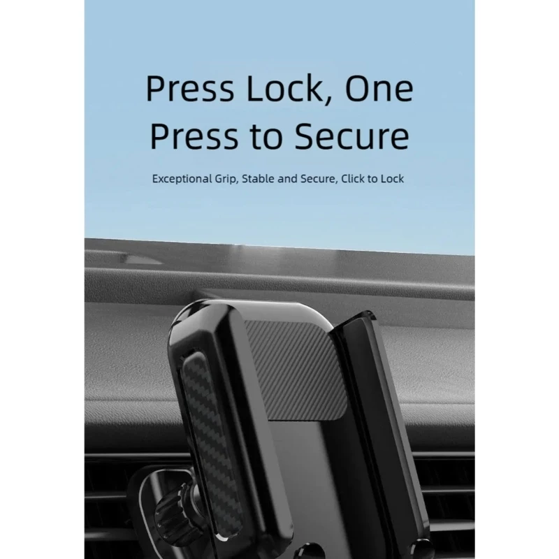 Holder for 17mm Ball Head Car Air Vent Quick Installation ABS Secure Grip Various Phone Size