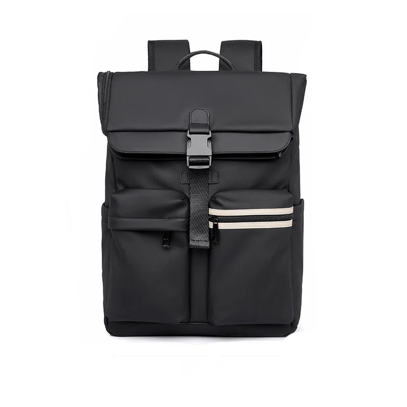 Men's Stylish Vintage Black Backpack Youth Executive 15.6inch Waterproof Laptop Backpack Boy's Knapsack School Bag For Colleage